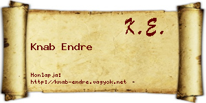 Knab Endre névjegykártya